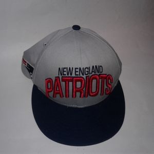 New England Patriots New Era Hat Gray/Black/Red Clean Rare Unique for Superbowl